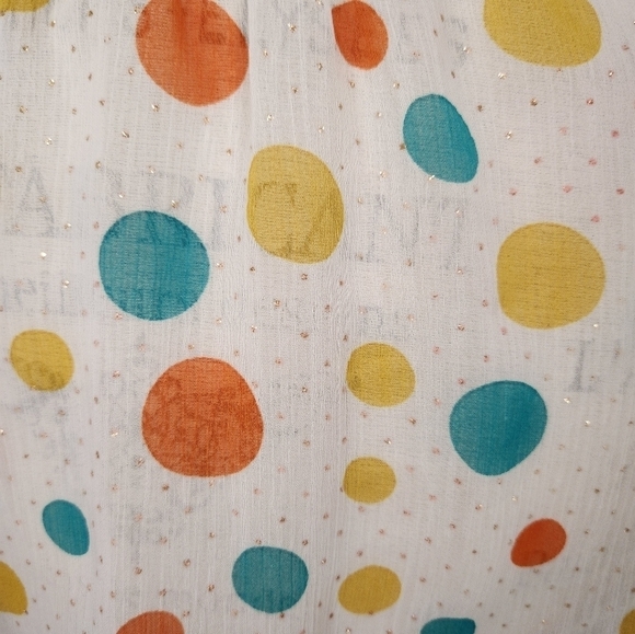 60s Sparkly Polkadot Ruffle Top - Picture 9 of 11